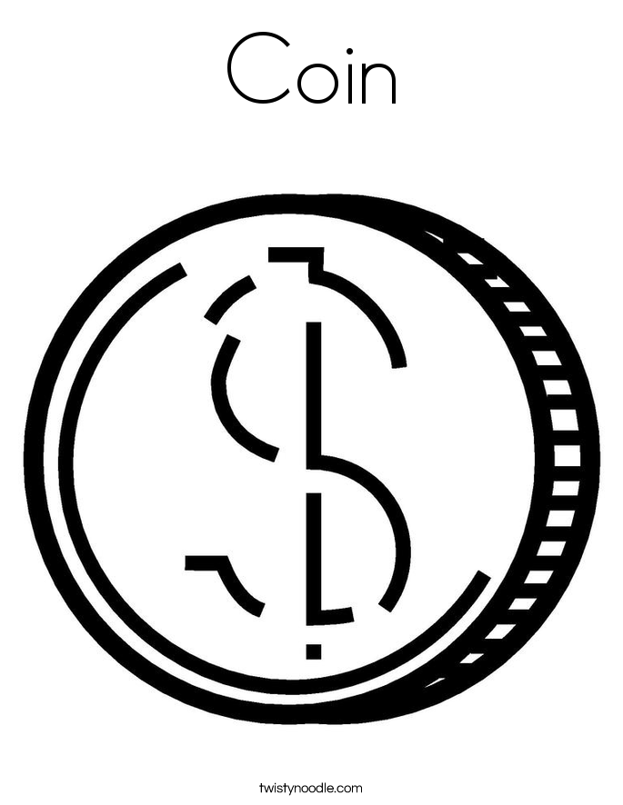 685x886 Coin Coloring Page