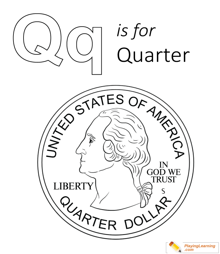 720x830 Q Is For Quarter Coloring Page For Kids