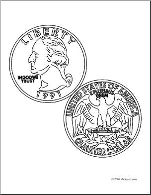 304x392 Quarter Coloring Page Images Daycare Forms Daycare