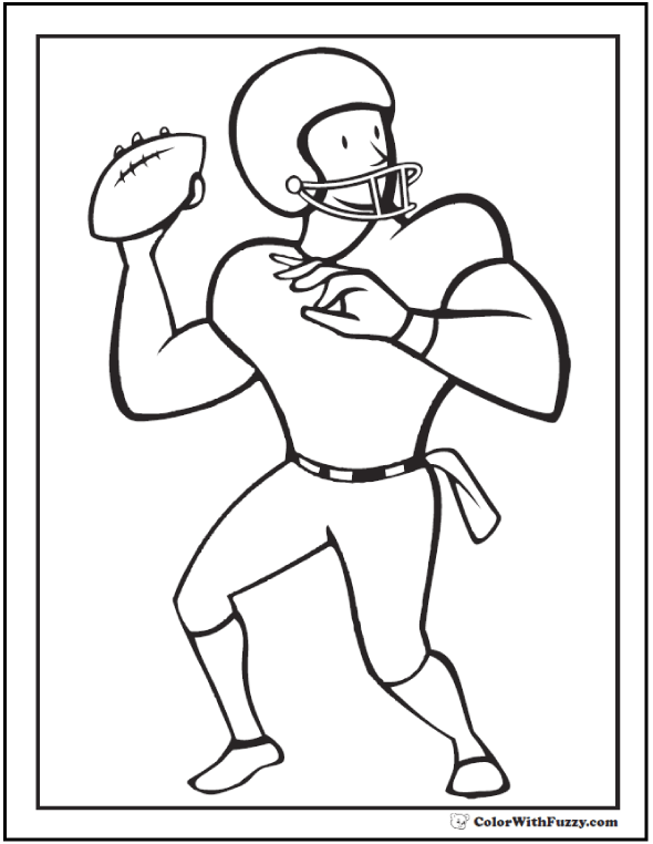590x762 Football Coloring Pages Customize And Print Pdf
