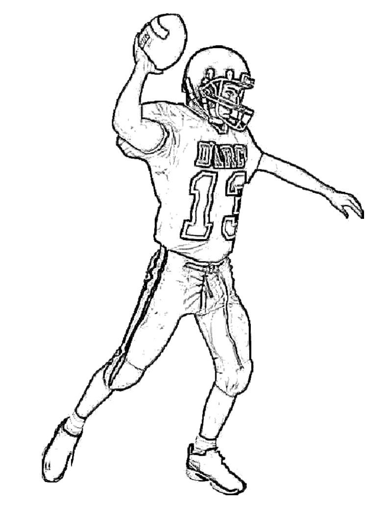 800x1035 Football Player Coloring Pages