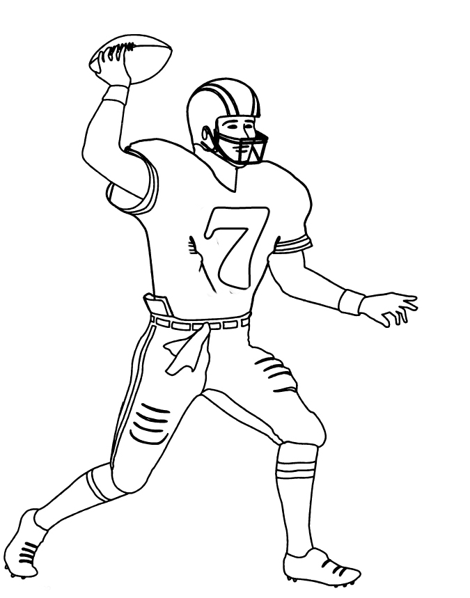 675x859 Nfl Football Player Number 7 Coloring For Kids