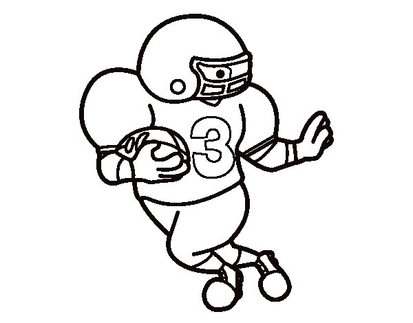600x470 Quarterback Coloring Page