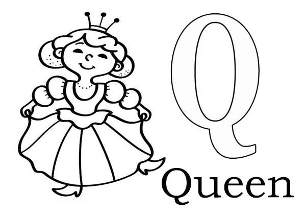 600x425 Letter Q Coloring Pages Letter Q Is For Queen Bee Coloring Page