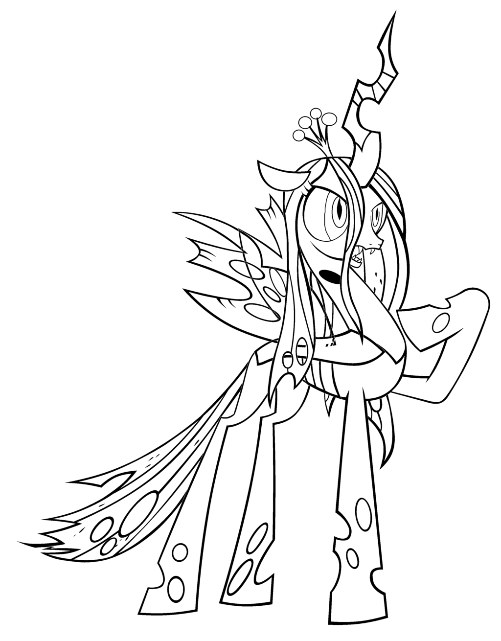 1024x1310 Queen Chrysalis Coloring Pages ~ Best Ideas For Printable