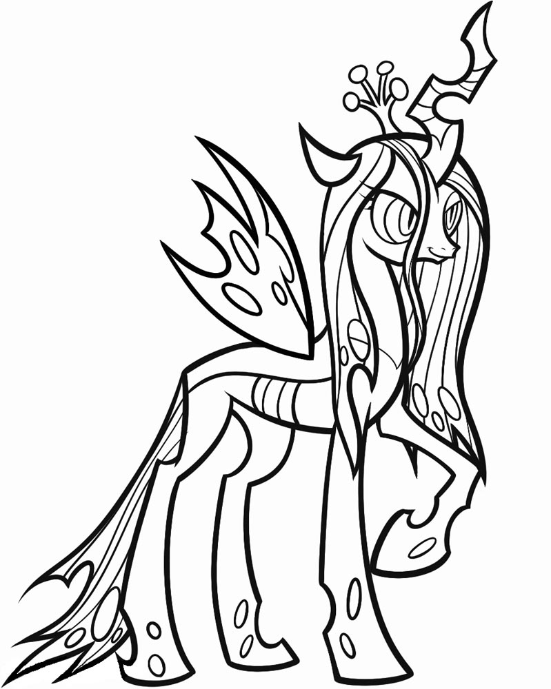 799x1000 Queen Chrysalis Coloring Pages