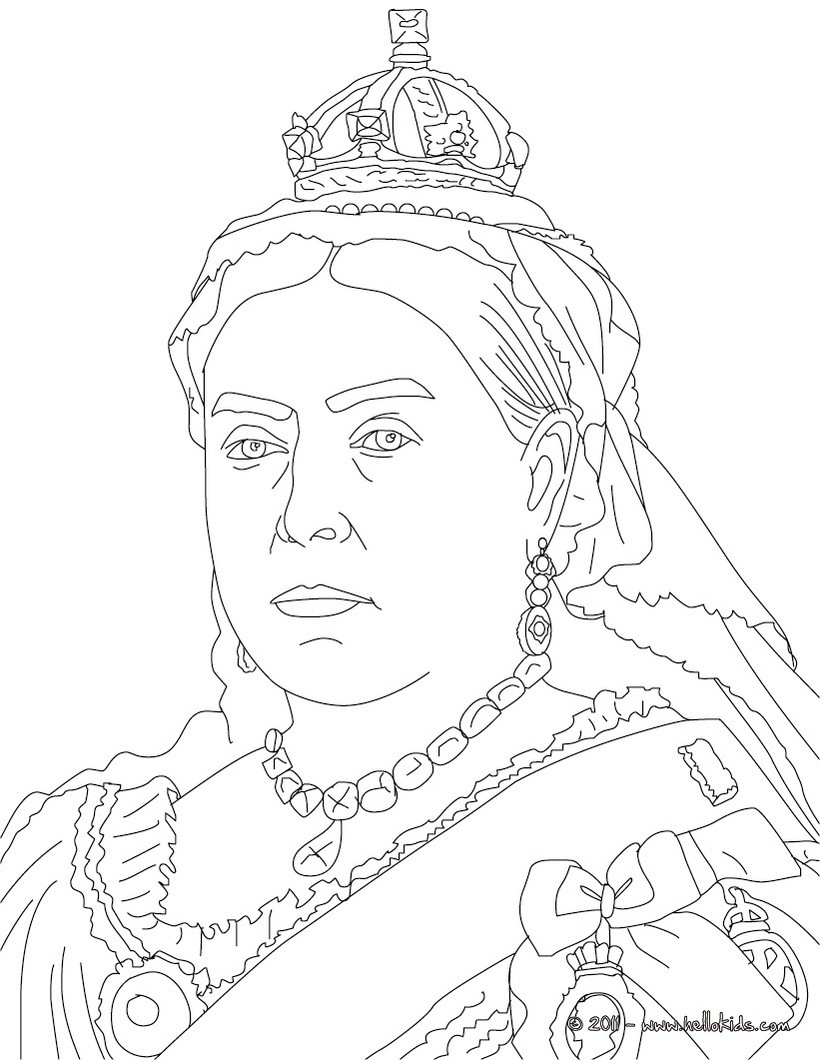 820x1060 Queen Victoria Coloring Pages
