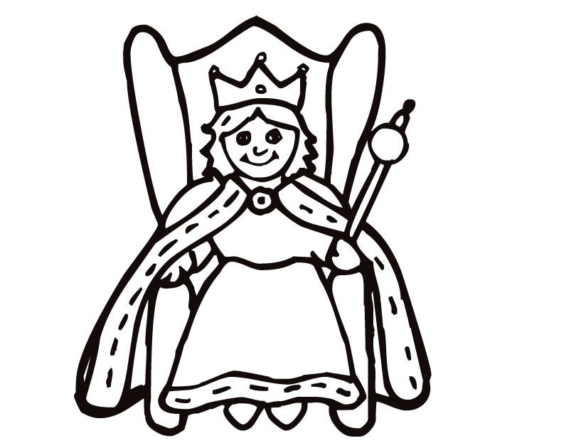 810x630 Queen Coloring Pages Printable Queen Coloring Page