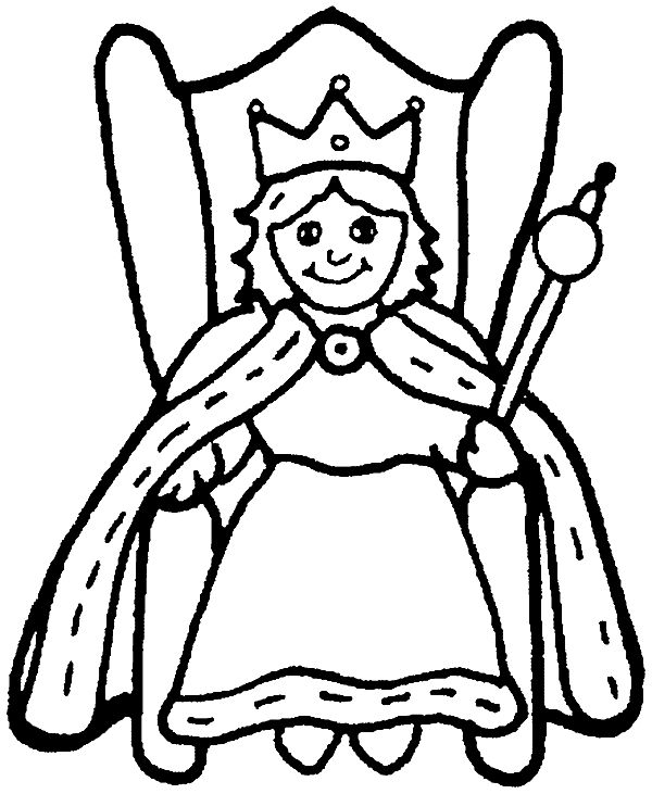 600x731 Queen Coloring Pages Queen Coloring Pages Create Photo Gallery