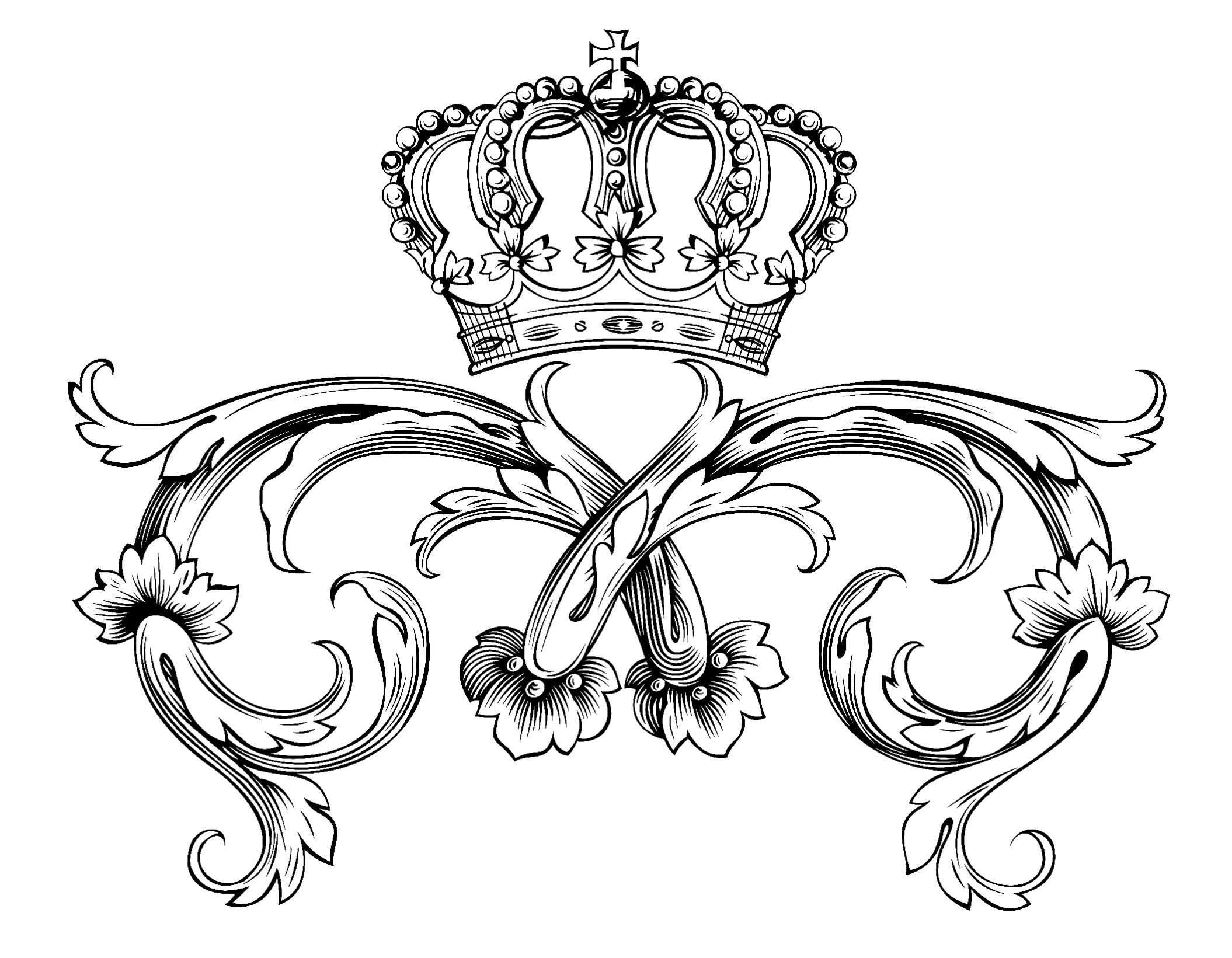 2110x1641 New Free Coloring Page Coloring Adult Symbol Royal Crown By Dl1on