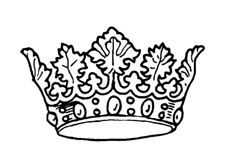 875x620 Queen Crown Coloring Page