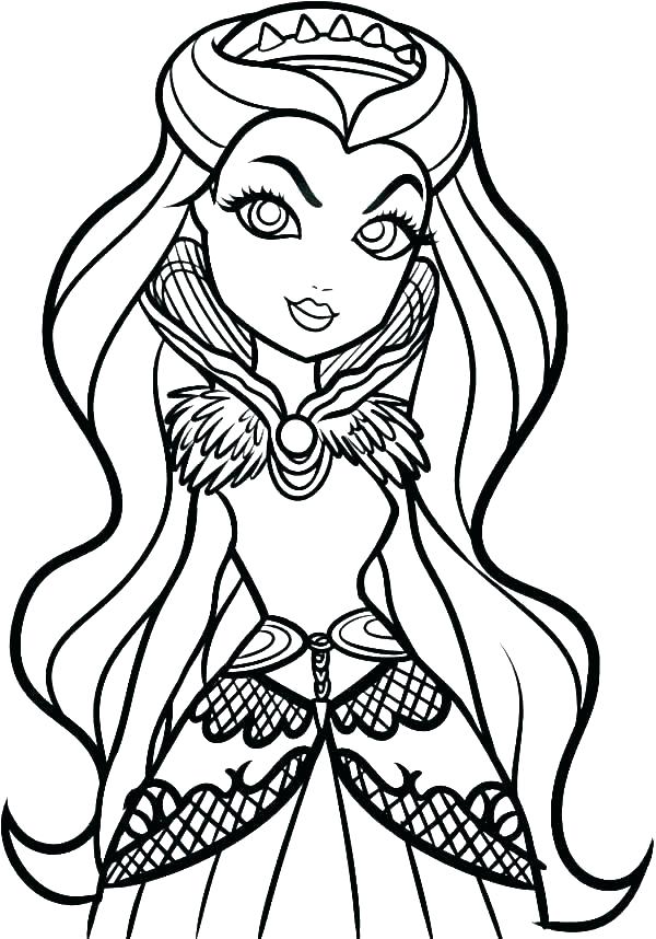 600x858 Queen Coloring Page Raven Coloring Page Evil Queen Coloring Pages