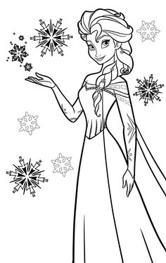 236x374 Elsa The Snow Queen Making Snowflakes Coloring Page By Years Old