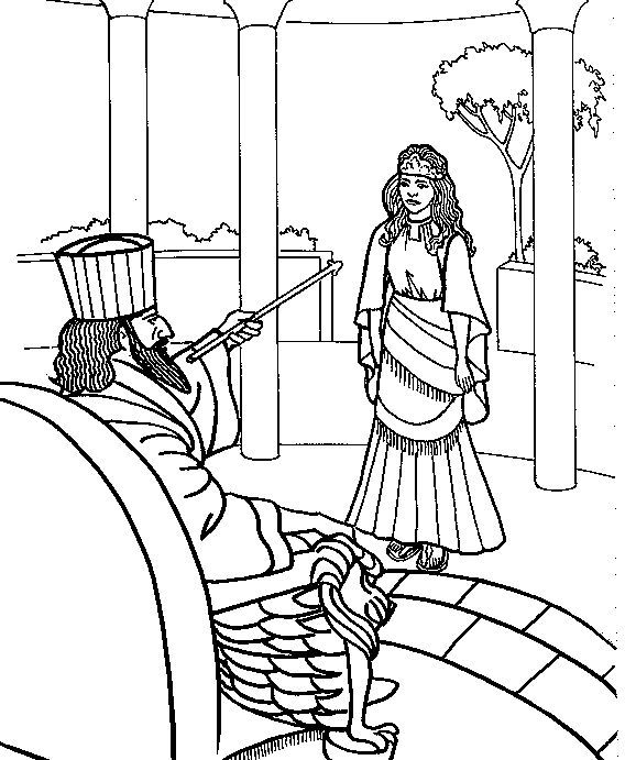 578x691 Queen Esther Coloring Page Bible Esther Queen