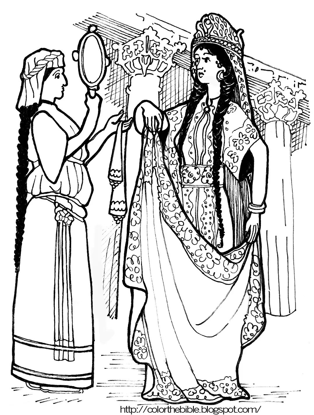 1077x1422 Coloring Pages Of Esther In The Bible Best Of Queen Esther