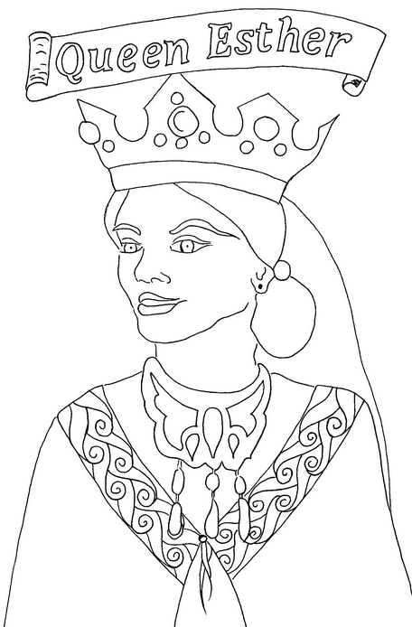 456x694 Printable Queen Esther Coloring Page