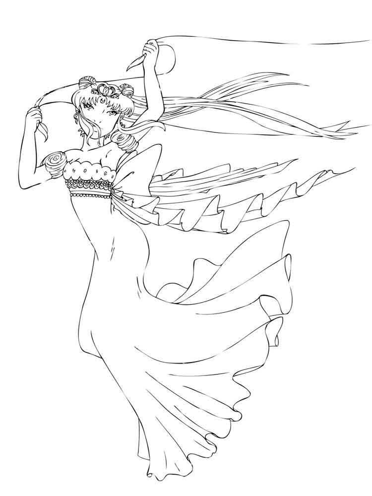 750x1000 Princess Serenity Coloring Pages. Free Printable Bprincess