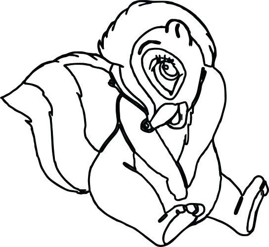 544x500 Skunk Coloring Pages Skunk Coloring Page Coloring Trend Medium