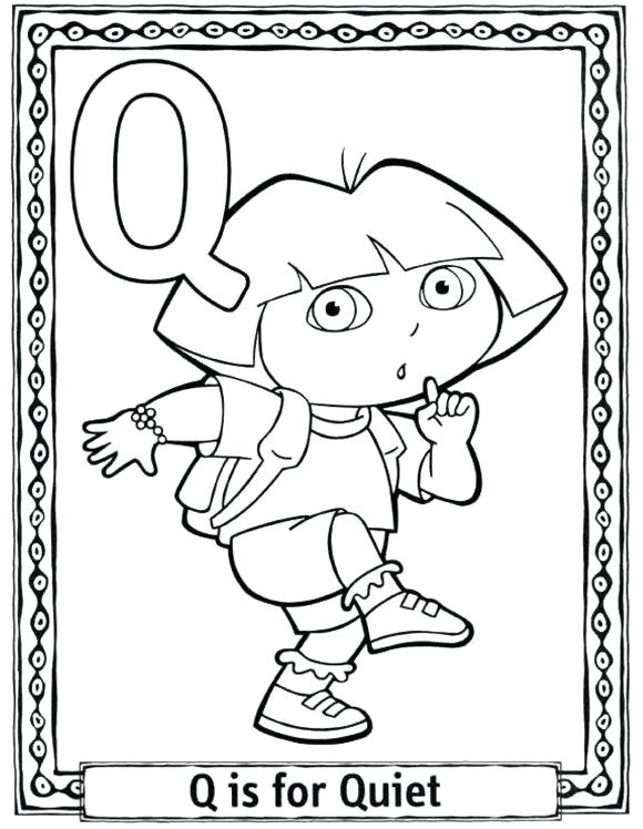 580x748 Q Coloring Page Quiet Alphabet Coloring Pages Coloring Pages