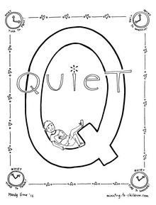 220x289 Quiet Coloring Page