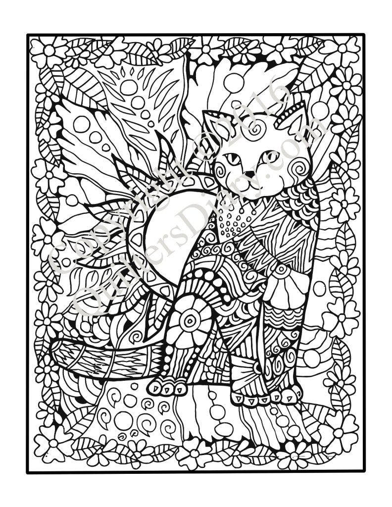 792x1024 Cats Amp Quilts Coloring Book Cats + Dogs Coloring Pages
