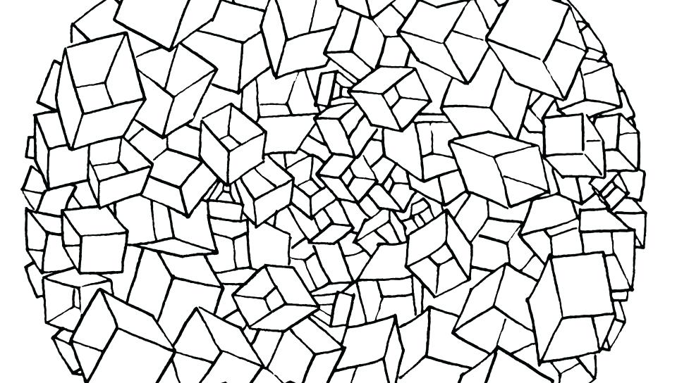 960x544 3d Coloring Pages Coloring Pages Exceptional Geometric Pattern