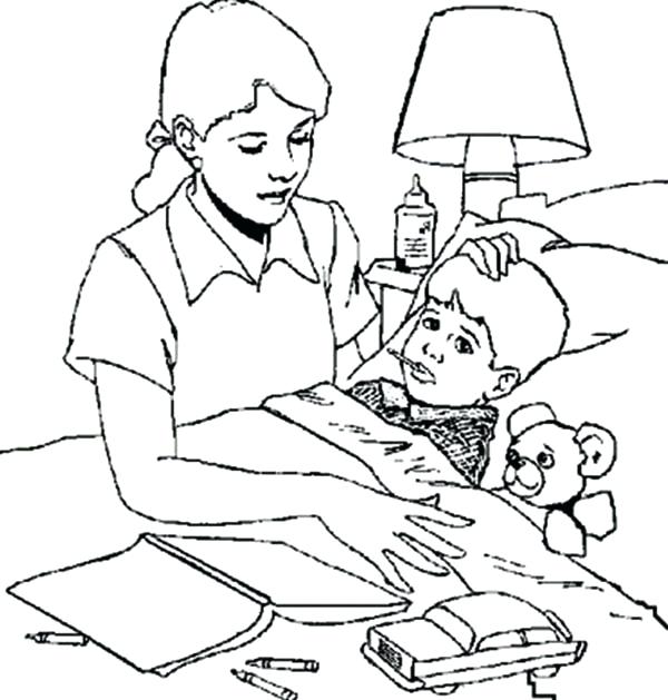 600x629 Reading The Quran Coloring Page Colour In Picture 4 Free Coloring