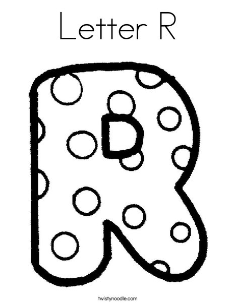 468x605 Letter R Coloring Page