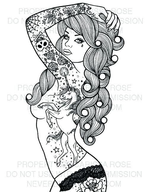 500x647 Awesome R Rated Coloring Pages For Fancy Pin Up Girl Coloring