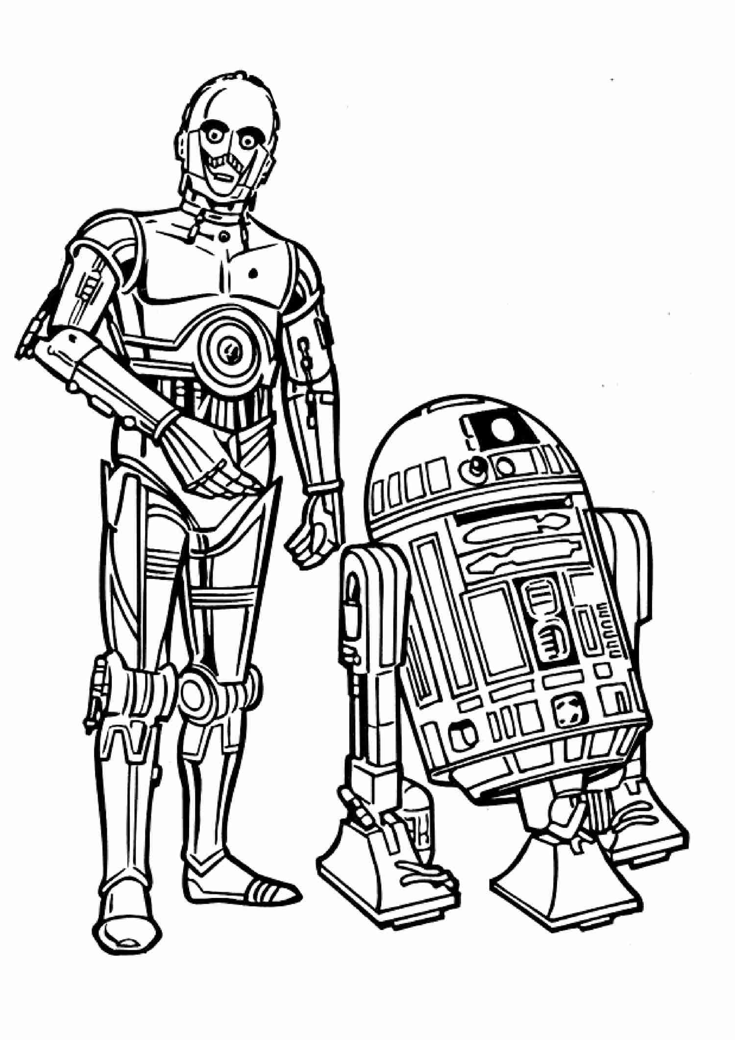 1500x2121 R2d2 Coloring Pages Learnfree Me Unusual C3po Olegratiy
