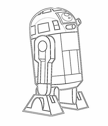 429x500 R2d2 Coloring Page R2d2 Stenciling