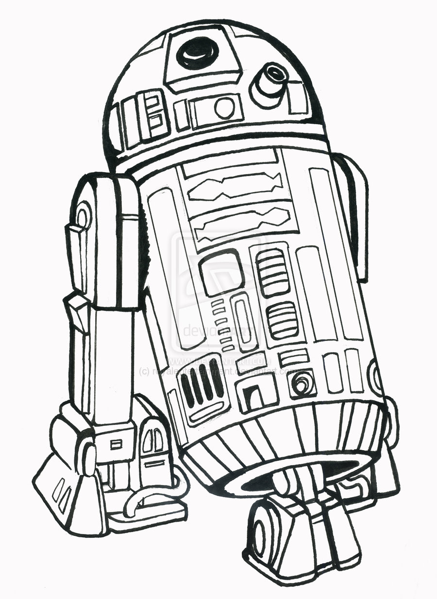 900x1235 R2d2 Coloring
