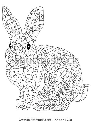 351x470 Adult Anti Stress Coloring Page With High Details Isolated