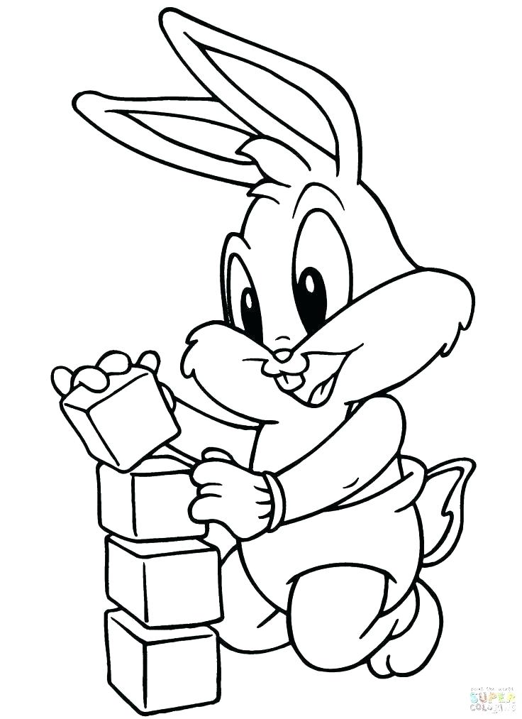 736x1013 Rabbit Printable Coloring Pages Free Coloring Cute Bugs Bunny