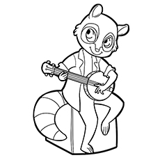 Raccoon Coloring Page