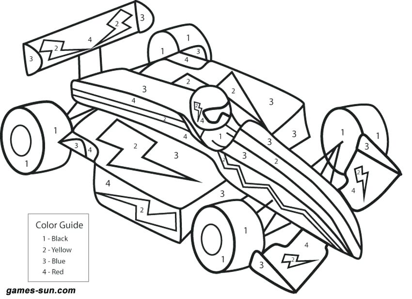 850x617 Race Car Pictures To Color Plus Race Car Coloring Numbers Games