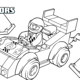 268x268 Lego Driving A Race Car Coloring Pages For Kids