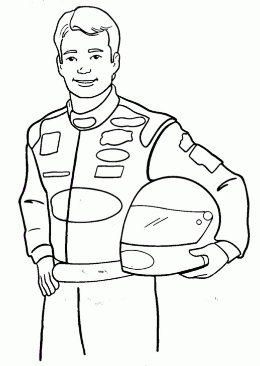 518x730 Race Car Driver Coloring Pages