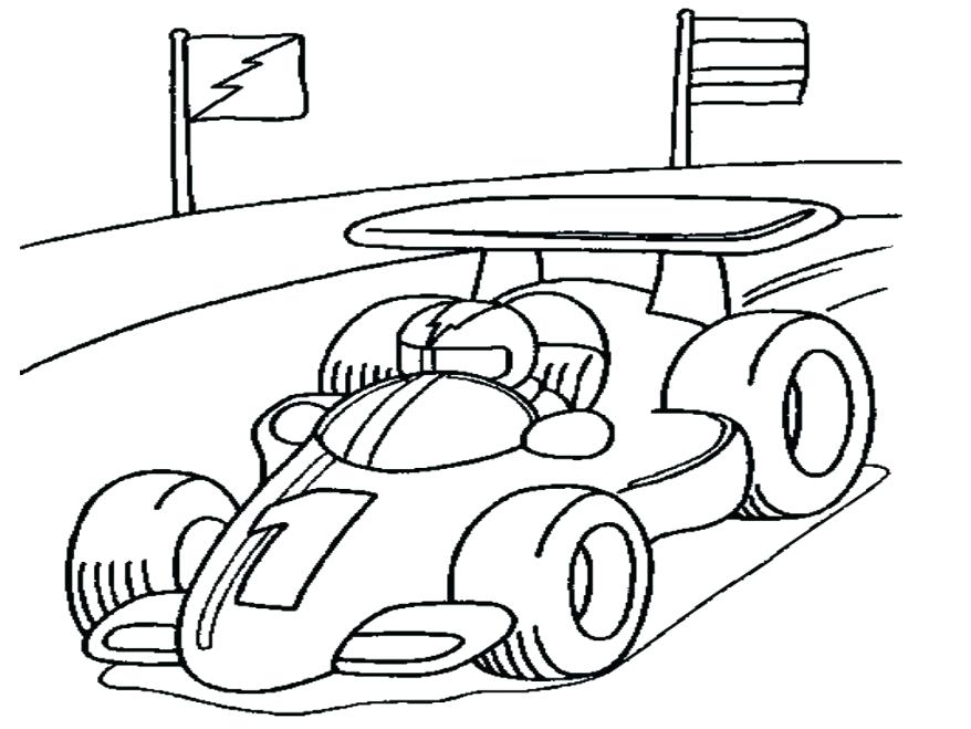 878x659 Racecar Coloring Page Coloring Race Car Coloring Page For Kids