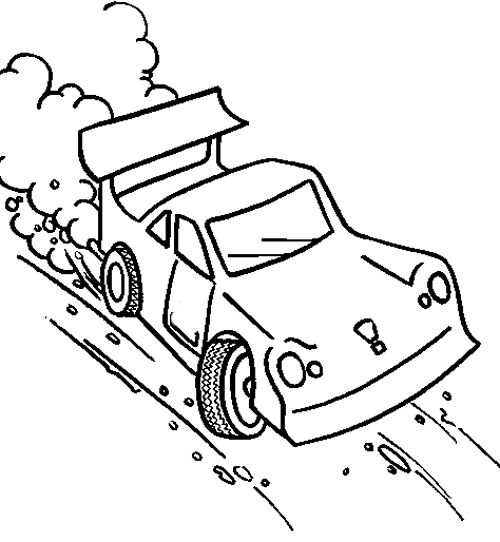 500x542 Race Car Track Racing Coloring Page