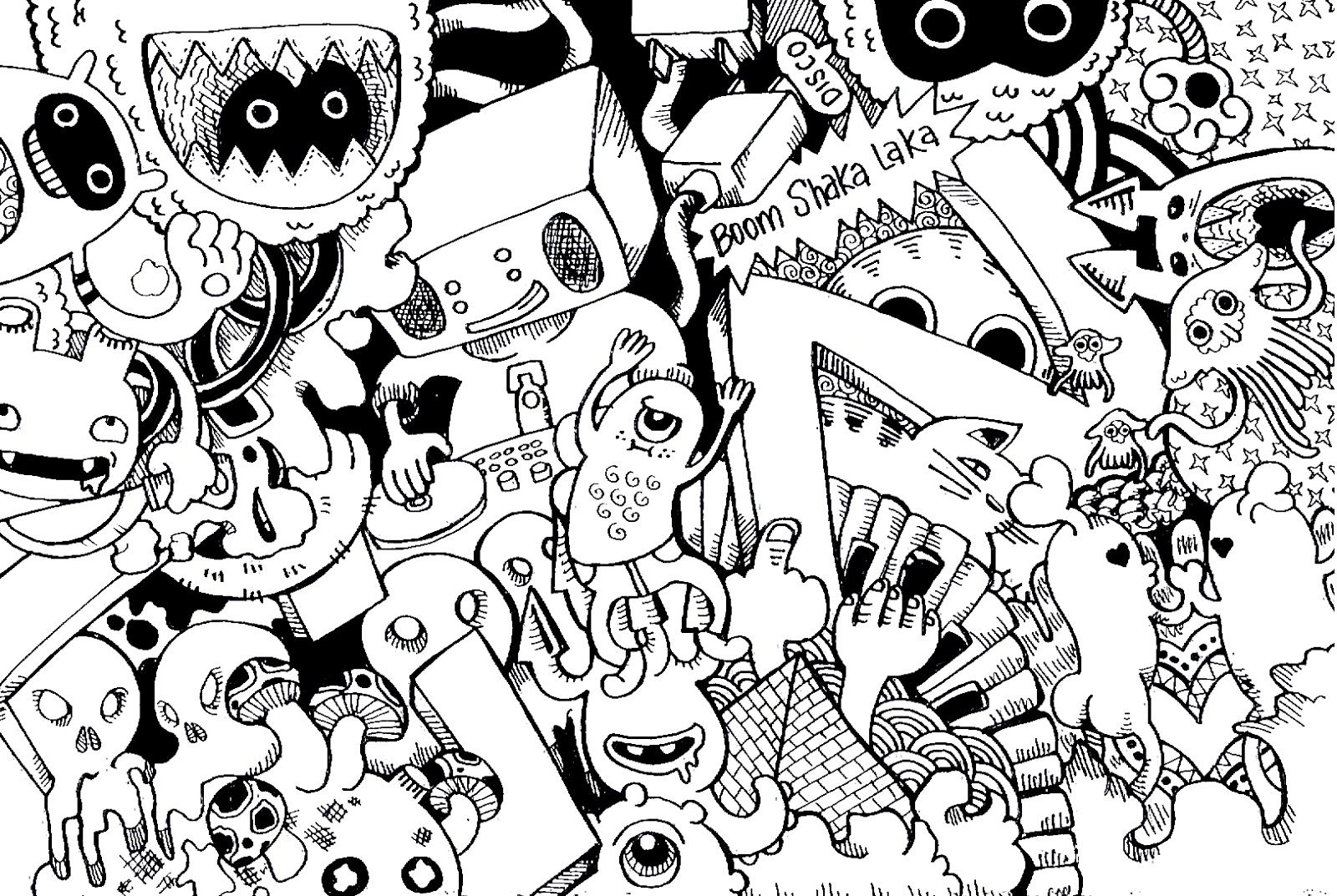 1600x1073 Amazing Extraordinary Coloring Page Adults Doodle Art Rachel
