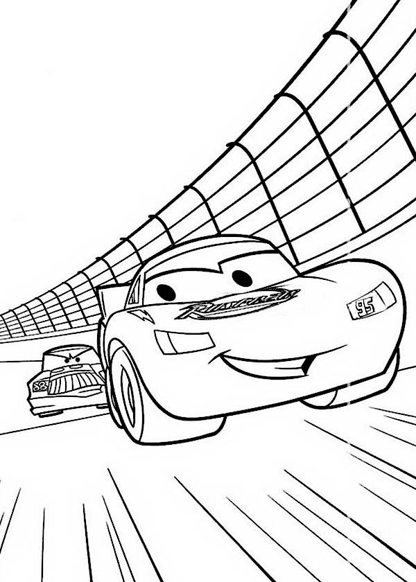 600x840 Lightning Mcqueen Racing Coloring Pages Free Printable Mcqueen
