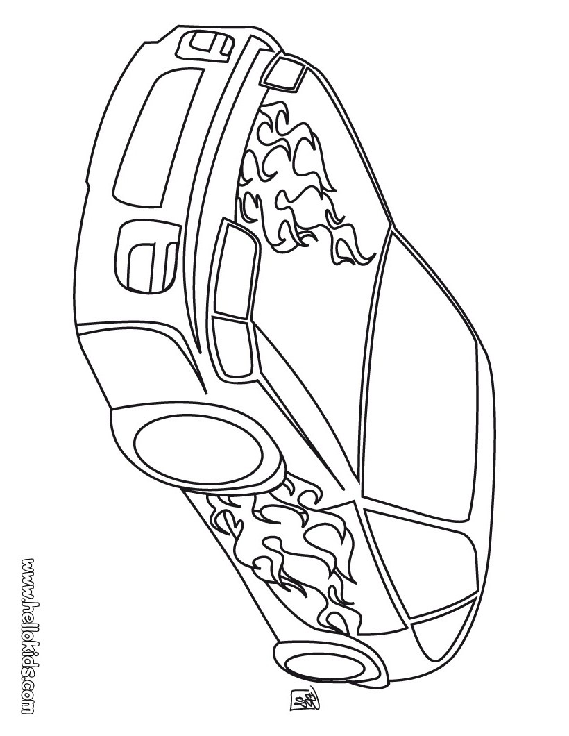 820x1060 Racing Car Coloring Pages