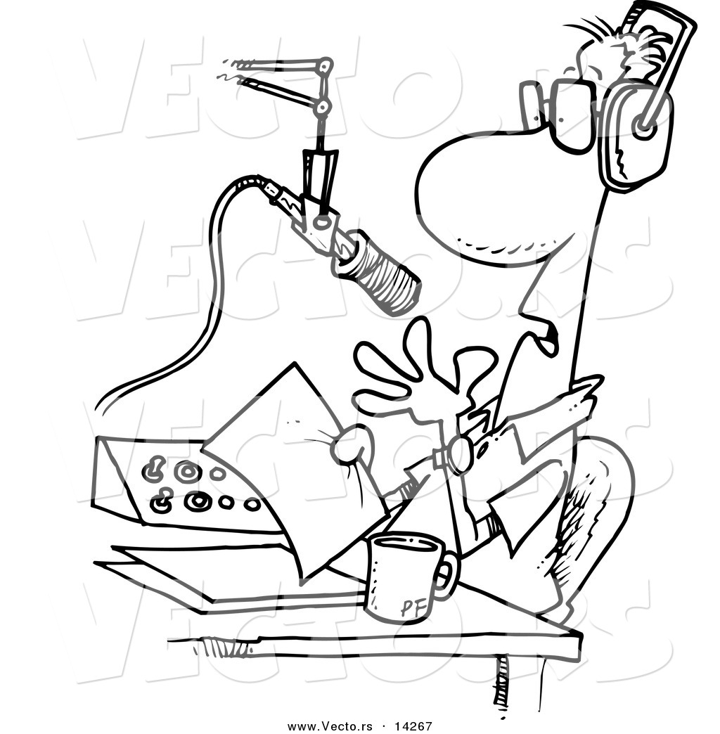 1024x1044 Vector Of A Cartoon Talk Radio Host
