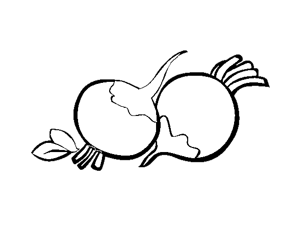 600x470 Radishes Coloring Page