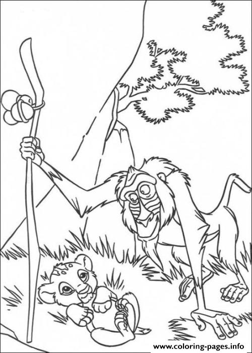 500x701 Rafiki And Simba 5e8b Coloring Pages Printable