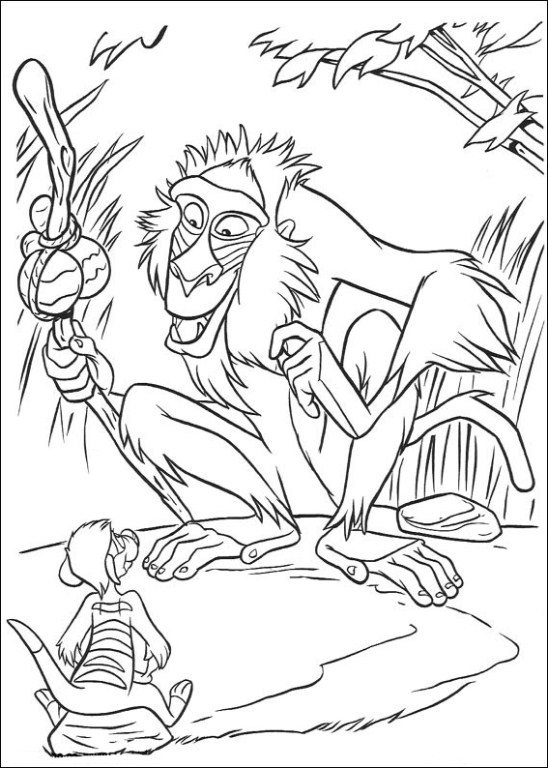 548x768 Rafiki And Simba Coloring Page Animal Pages Of Kidscoloringpage