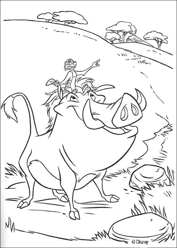 607x850 Sad Rafiki Coloring Pages The Lion King Best Buddies Timon