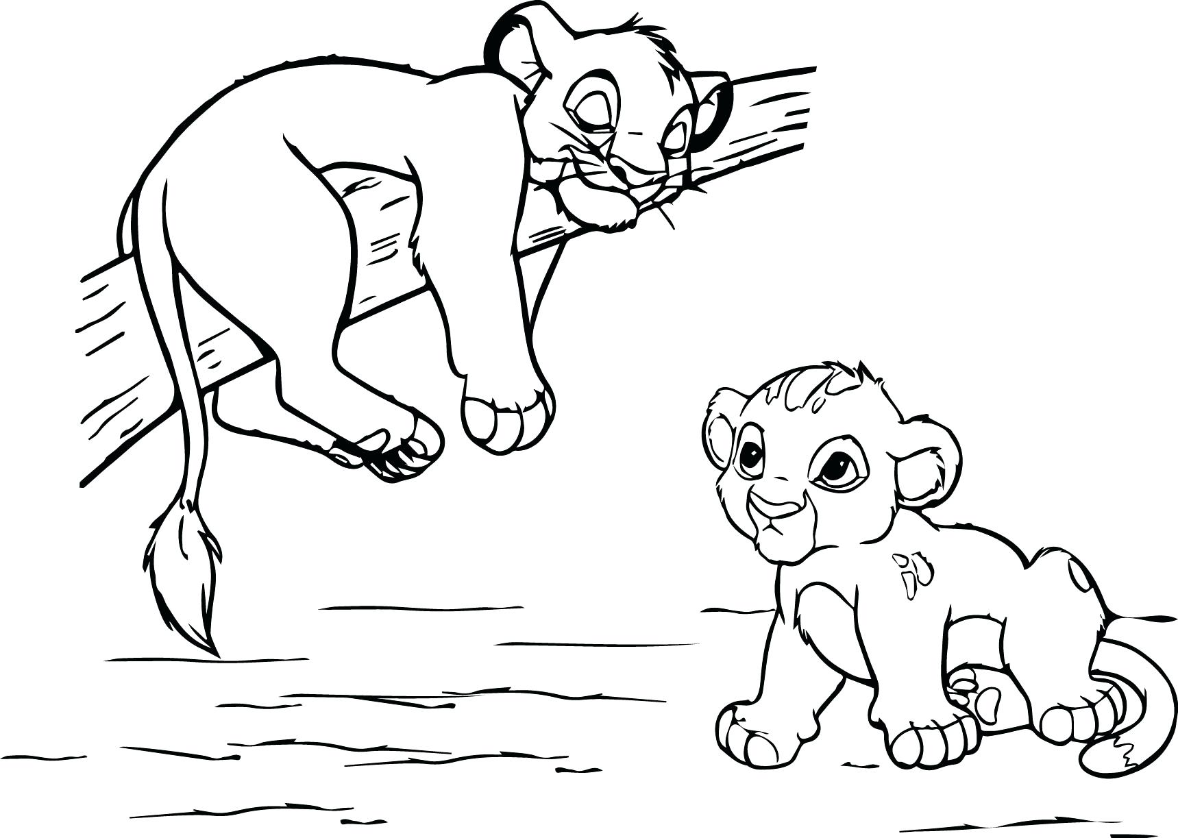 1719x1223 Lion King Coloring Pages Kovu Rafiki And Timon The Page Online