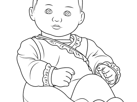 440x330 Free Online Printable Kids Colouring Pages Rag Doll, Dolls